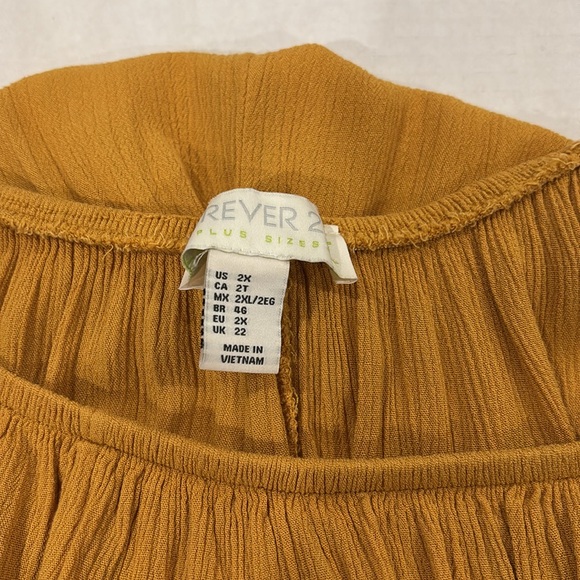 Mustard Yellow Off-the-Shoulder Blouse size 2X - Picture 4 of 5
